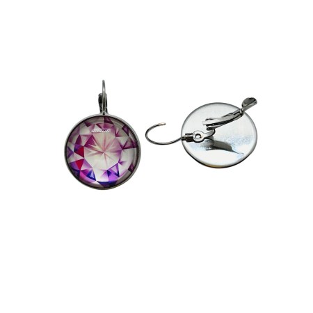 earrings steel silver purple shine2